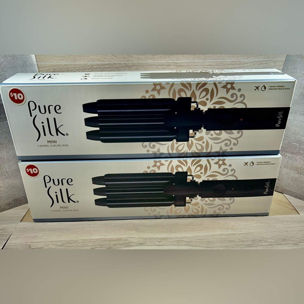 Triple Barrel Curling Iron - travel mini - Pure Silk; NWT in unopened box.